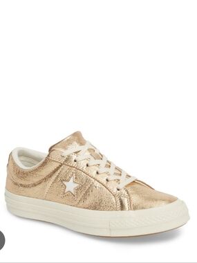 Converse Metalic Gold One Star Ox Low Sneakers